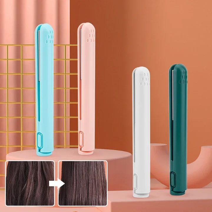 2-in-1 Mini Glätteisen & Lockenstab – kompaktes Stylingtool für unterwegs