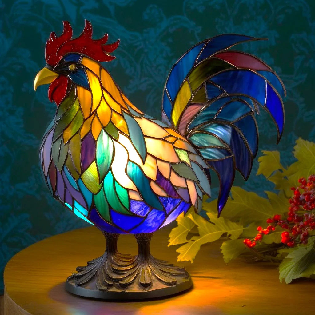 AvaArt Glasblock Tierlampe – Künstlerische LED Tischlampe mit Tiermotiv