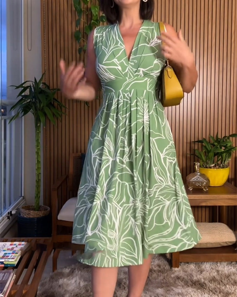 50% Rabatt | Linda™ - Ärmelloses Kleid mit V-Ausschnitt