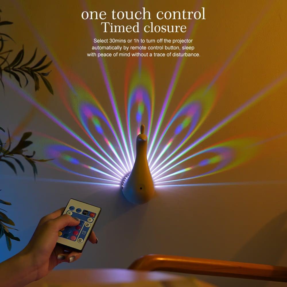 50% Rabatt | GlowFeather™ - Pfauen LED Projektionslicht