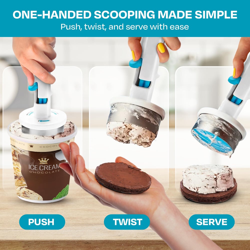 HappyScoop™ - Eiscreme-Sandwich-Portionierer – Ideal für kreative Sommer-Desserts [50% Rabatt]