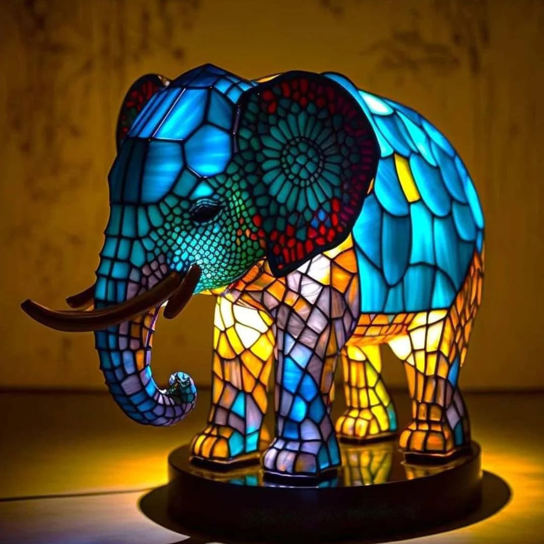 AvaArt Glasblock Tierlampe – Künstlerische LED Tischlampe mit Tiermotiv