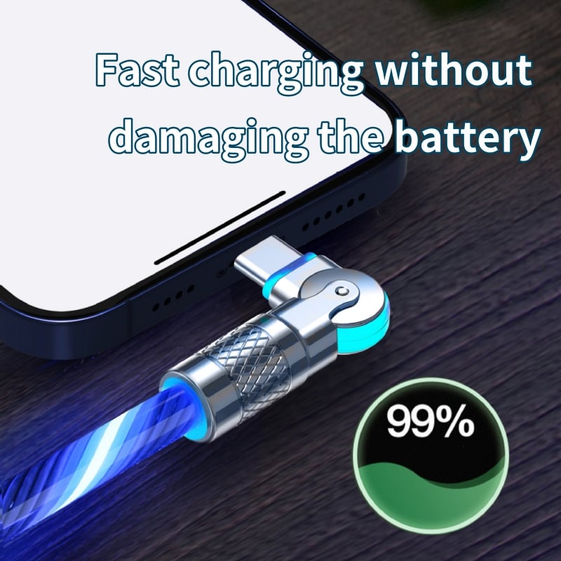 LedCharge™ – 540° drehbarer Stecker & USB-Kabel für ultraschnelles Laden [50 % Rabatt]