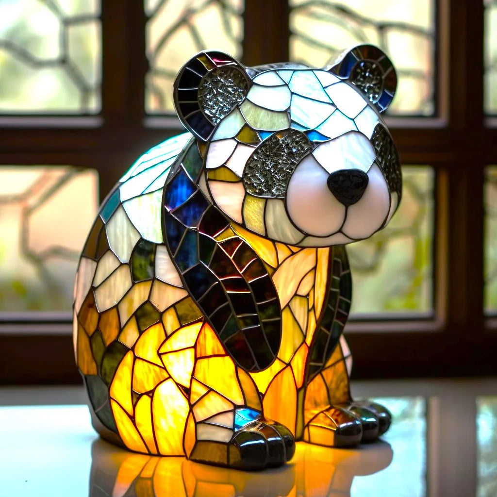 AvaArt Glasblock Tierlampe – Künstlerische LED Tischlampe mit Tiermotiv