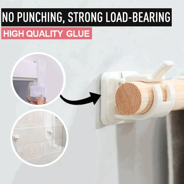 4 + 4  Gratis | FlexRod™ - Klebehalterung ohne Perforation für Vorhangstange [Letzter Tag Rabatt]