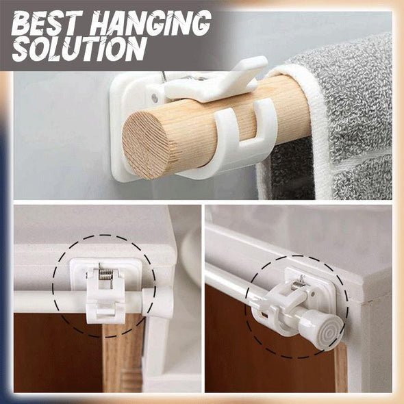 4 + 4  Gratis | FlexRod™ - Klebehalterung ohne Perforation für Vorhangstange [Letzter Tag Rabatt]