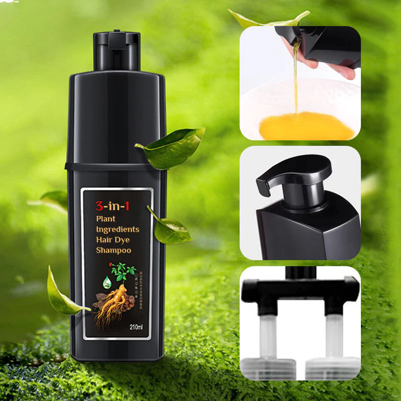 HerbiShine™ – Natürliches 3-in-1 Haarfärbeshampoo | 1 + 1 Gratis