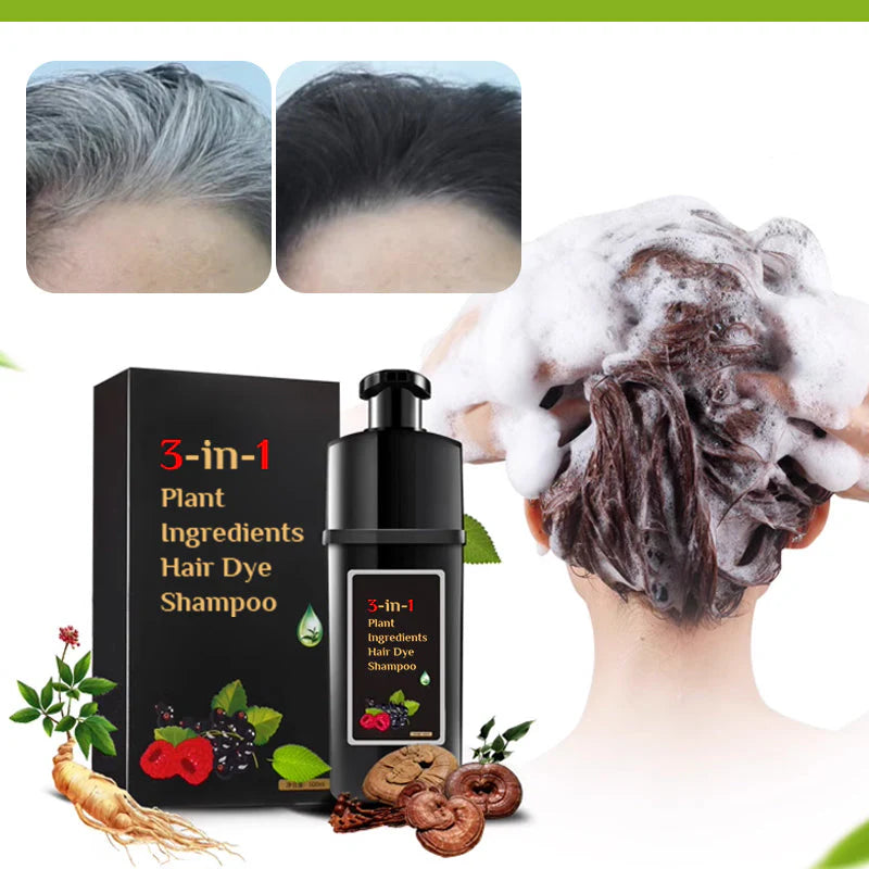 HerbiShine™ – Natürliches 3-in-1 Haarfärbeshampoo | 1 + 1 Gratis