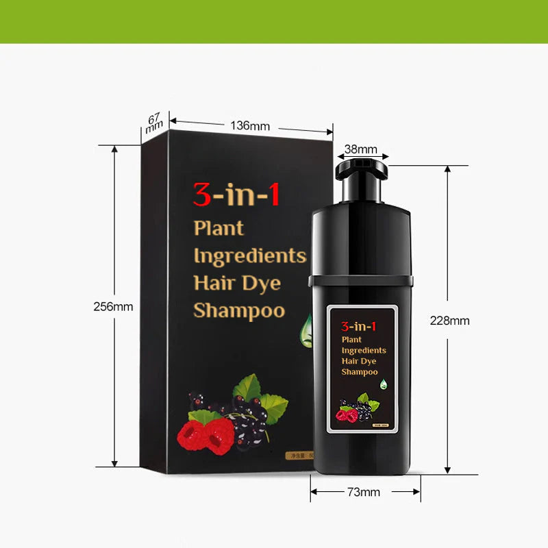 HerbiShine™ – Natürliches 3-in-1 Haarfärbeshampoo | 1 + 1 Gratis