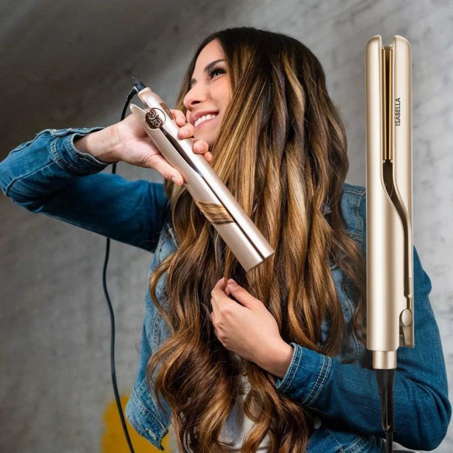 WaveGlide™ – 2-in-1-Haarglätter und Lockenstab | 50% Rabatt
