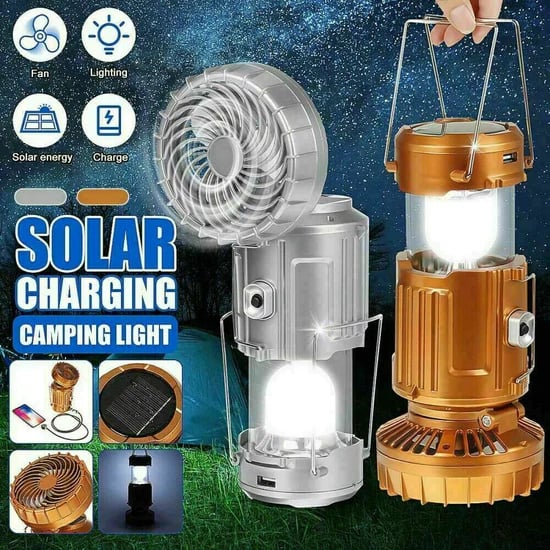 StormGlow™ – Die wetterfeste 3-in-1 Campinglampe mit Ventilator- und Powerbank-Funktion [50 % Rabatt]