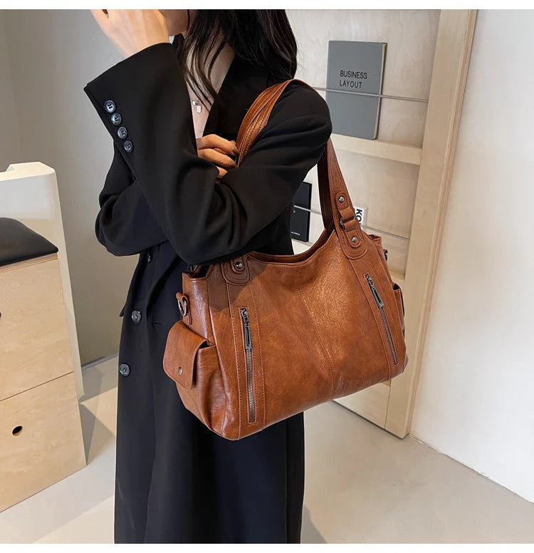 Estella™ – Geräumige Tote Bag aus Leder | 50% Rabatt