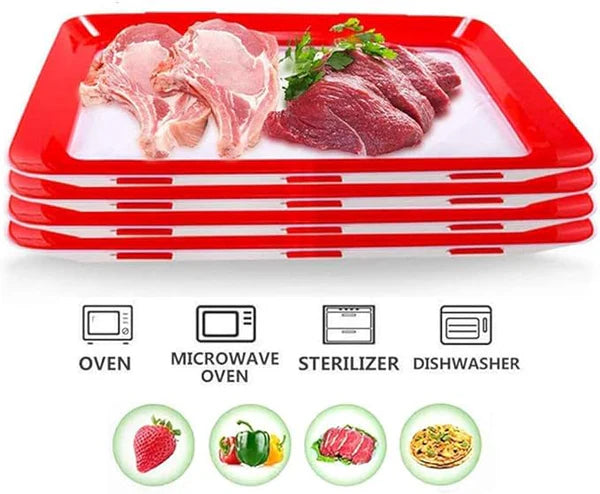 FreshGuard™ – Stapelbares kreatives Tablett zur Lebensmittelkonservierung | 1 + 1 Gratis