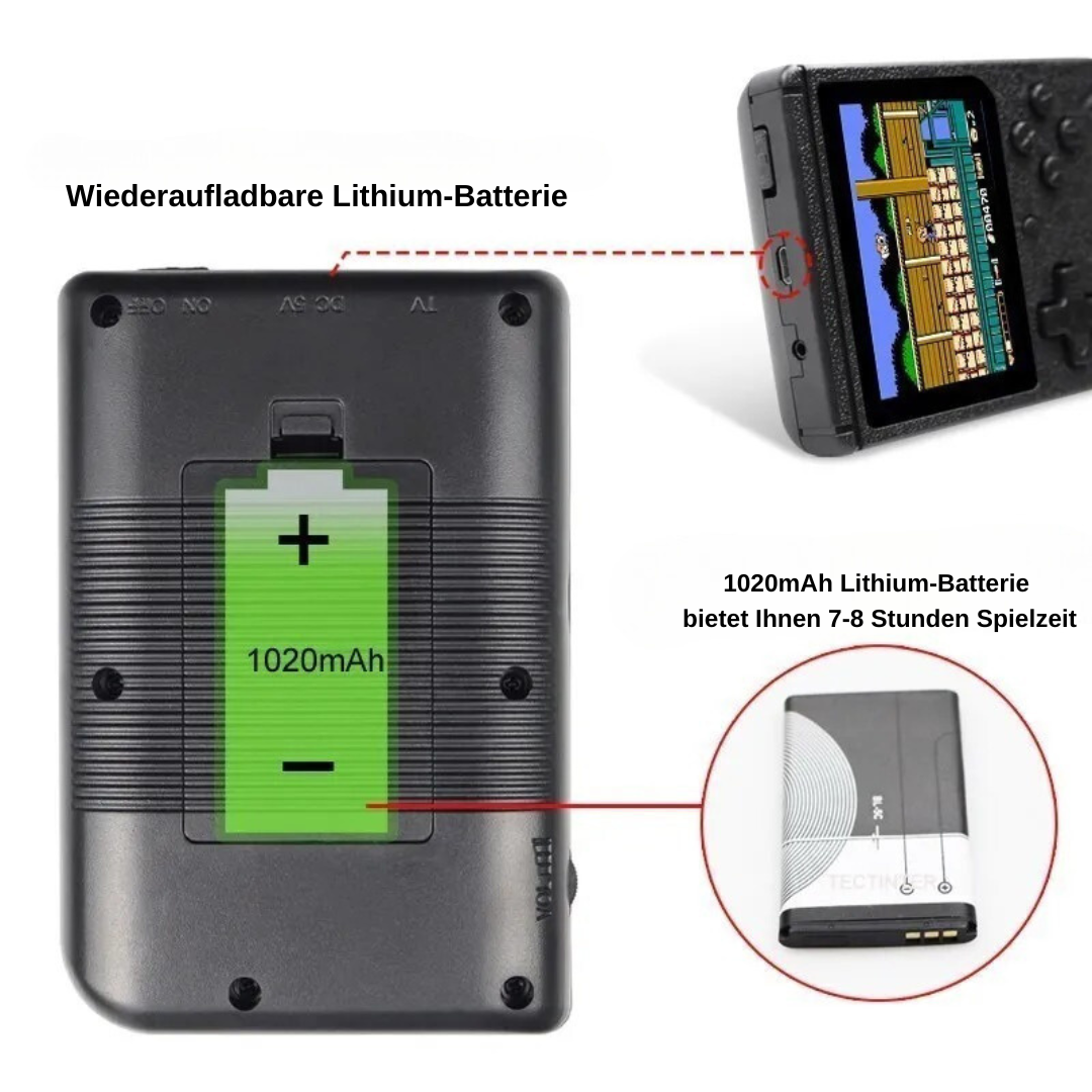 RetroGame™ – Klassische Arcade-Spiele, tragbar & kinderfreundlich für stundenlangen Spaß [50 % Rabatt]