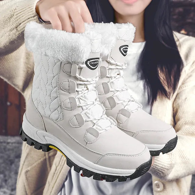 Modische Damen Schneestiefel mit Warmfutter & rutschfester Sohle