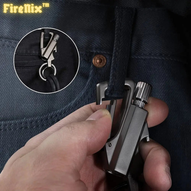 FireNix™ – Winddichtes Feuerzeug & Praktischer Schlüsselanhänger Set [1 + 1 Gratis]