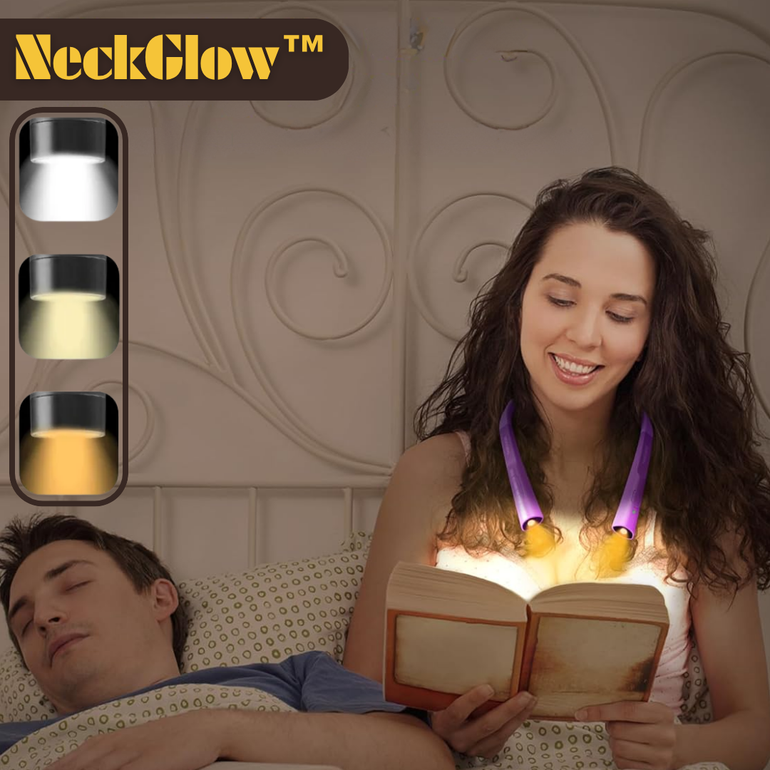 50% Rabatt | NeckGlow™ - Flexibles Leselicht für den Nacken