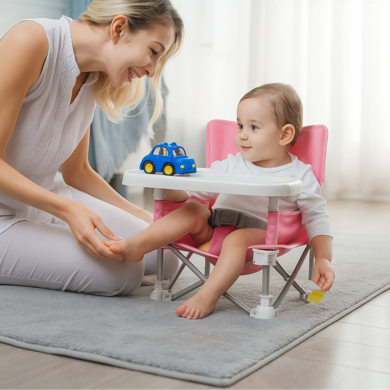 HuggleSeat™ – Tragbarer Kinderhochstuhl für sicheres Essen Zuhause & unterwegs [50% Rabatt]