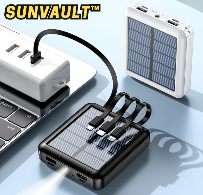 SunVault™ – Leistungsstarkes Solarstrom-Ladegerät für unterwegs [50 % Rabatt]