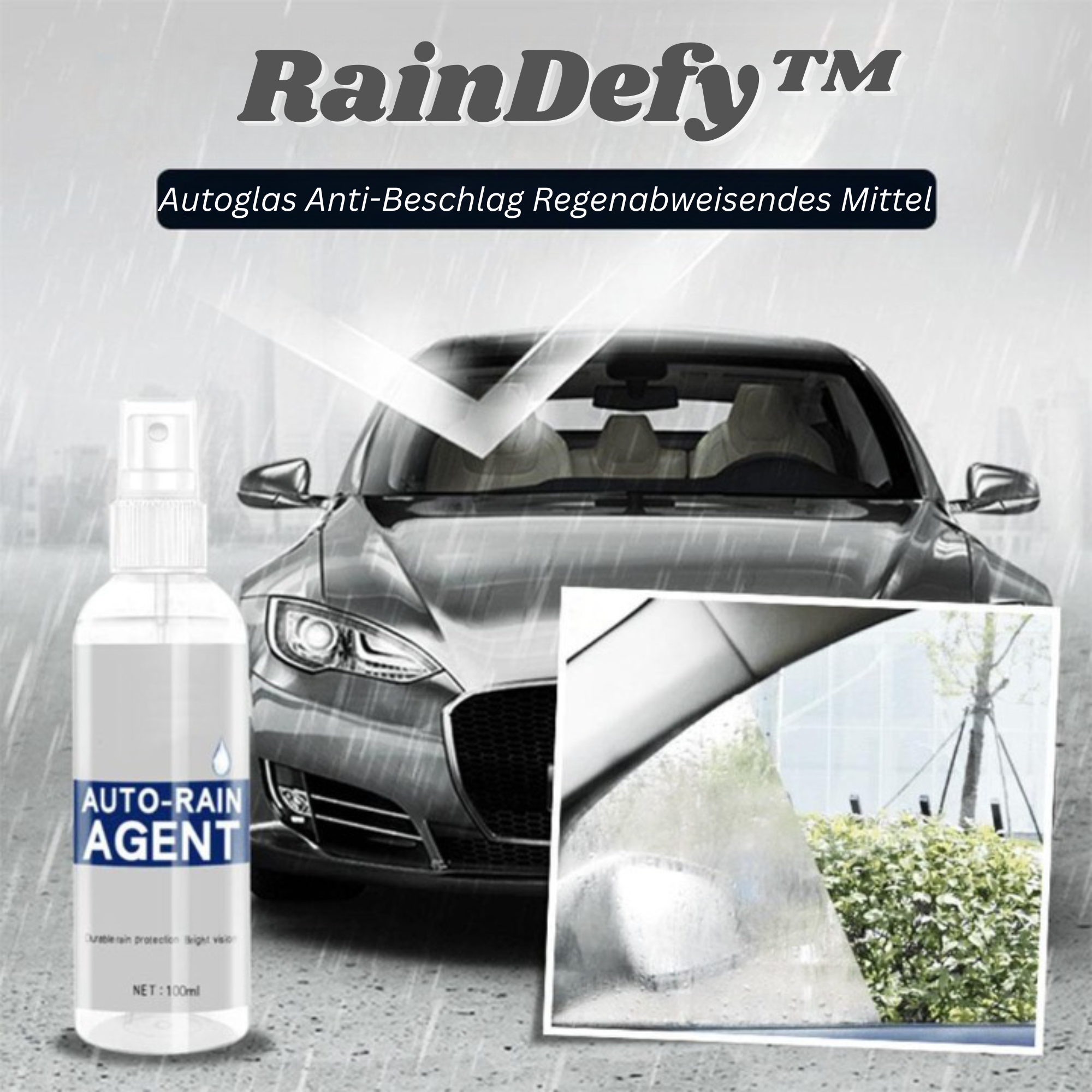 RainDefy™ – Anti-Beschlag, regenabweisendes Mittel für klare, sichere Sicht [1 + 1 Gratis]