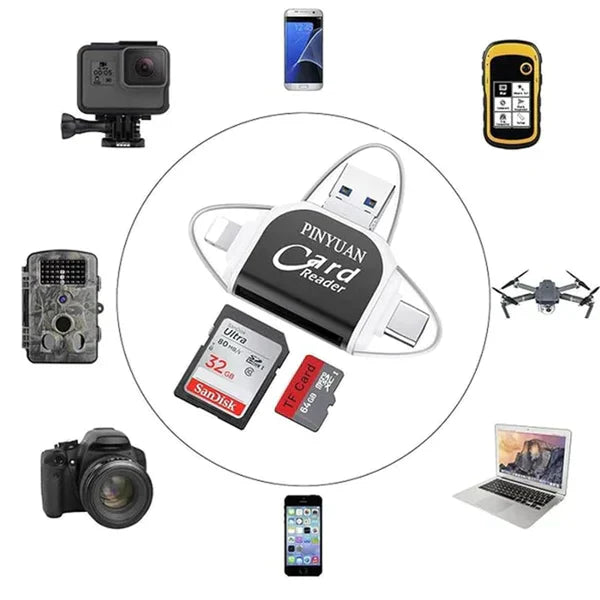 MultiPort™ – 4-in-1 Universal-Multiport SD/TF-Kartenleser | 50% Rabatt