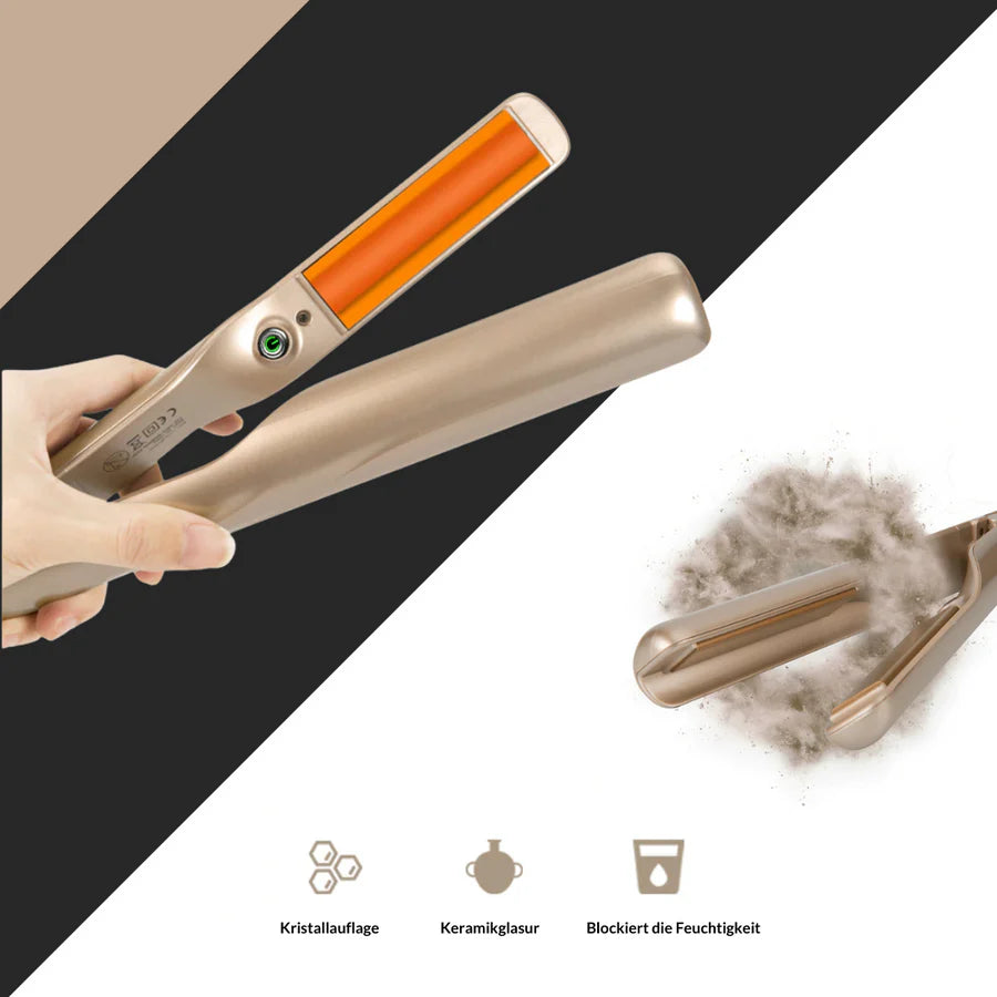WaveGlide™ – 2-in-1-Haarglätter und Lockenstab | 50% Rabatt