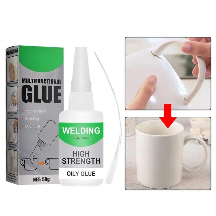 PowerGlue™ - Ölbasierter Hochleistungskleber für Glas, Keramik & Co. [1 + 1 Gratis]