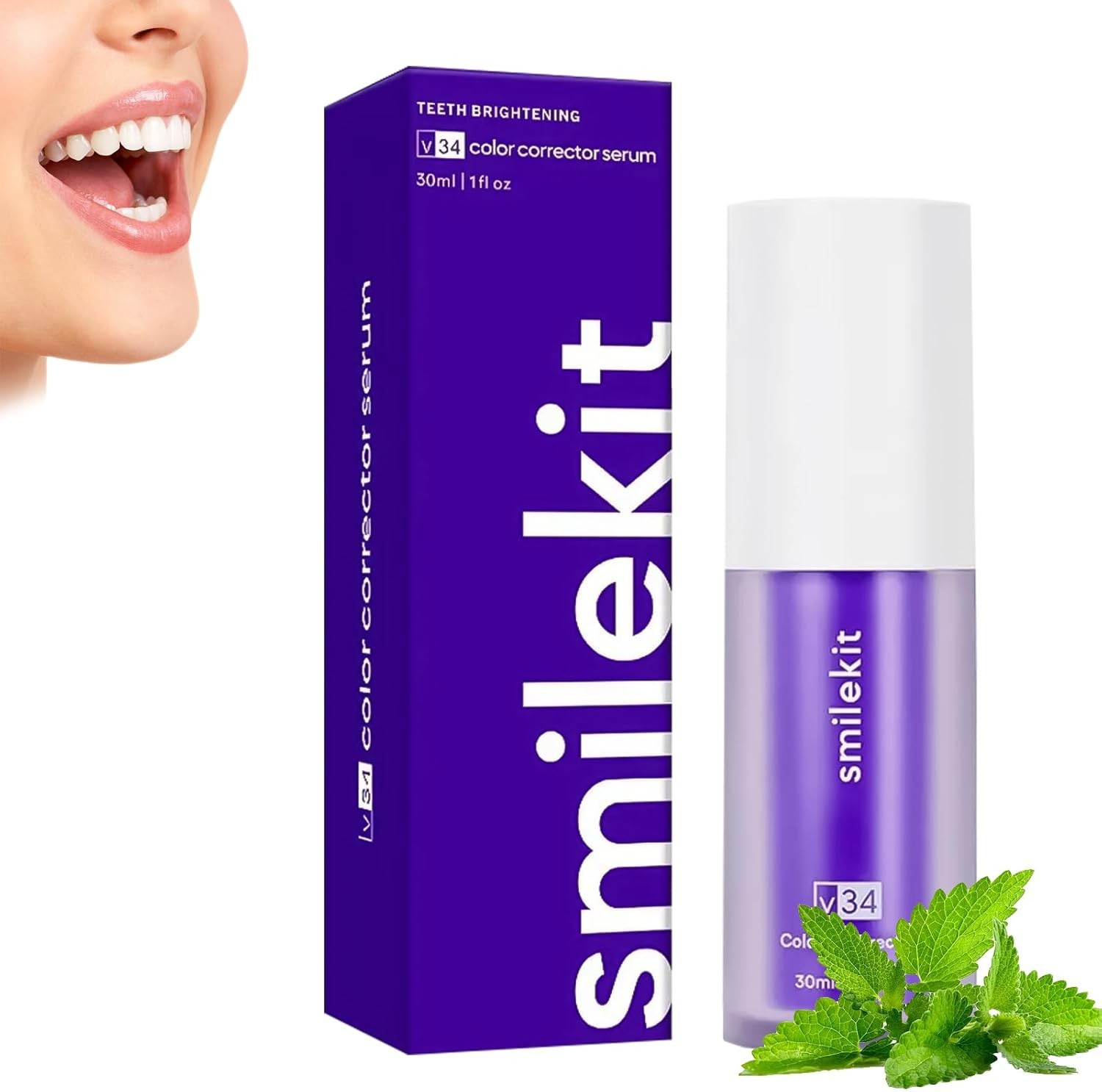 HeroSmile™ – Farbkorrektur-Serum & lila Zahnpasta für strahlend weiße Zähne [1 + 1 Gratis]
