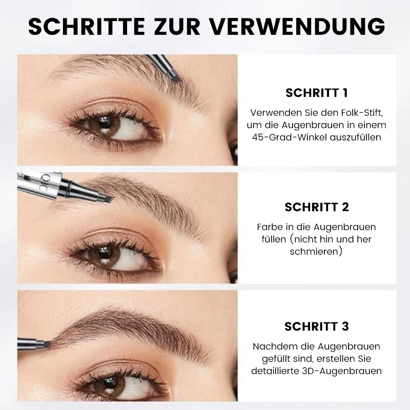 BrowSculpt™ – Wasserdichter 3D-Augenbrauenstift mit vierfacher Gabelspitze für präzises Styling [50% Rabatt]