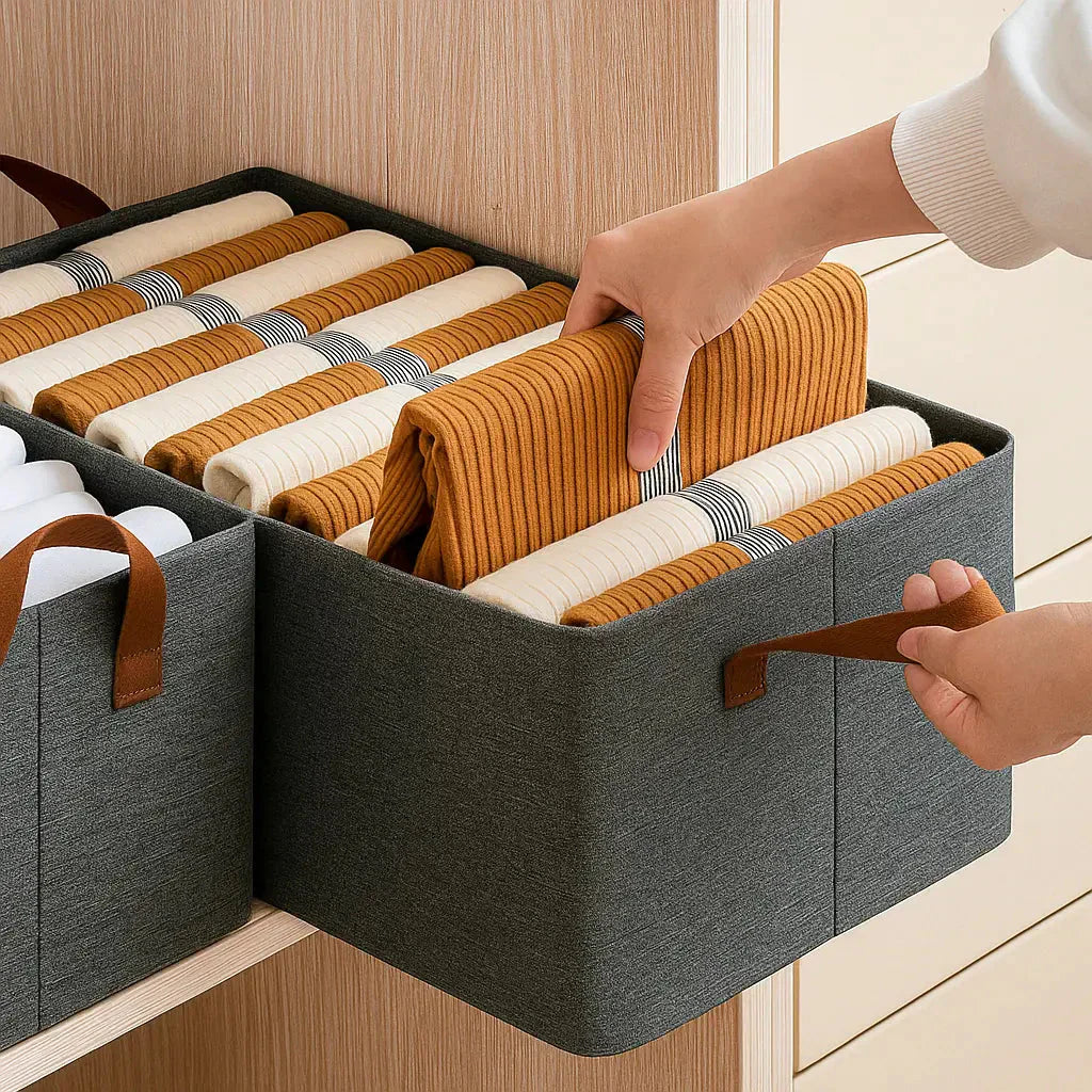 FoldBox™ - Faltbarer Textilschrank Für Ordnung Und Platzersparnis [50% Rabatt]
