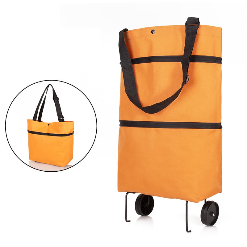 TravelBag™ - 2-in-1 Einkaufswagentasche / Faltbare grüne Tasche [50% Rabatt]