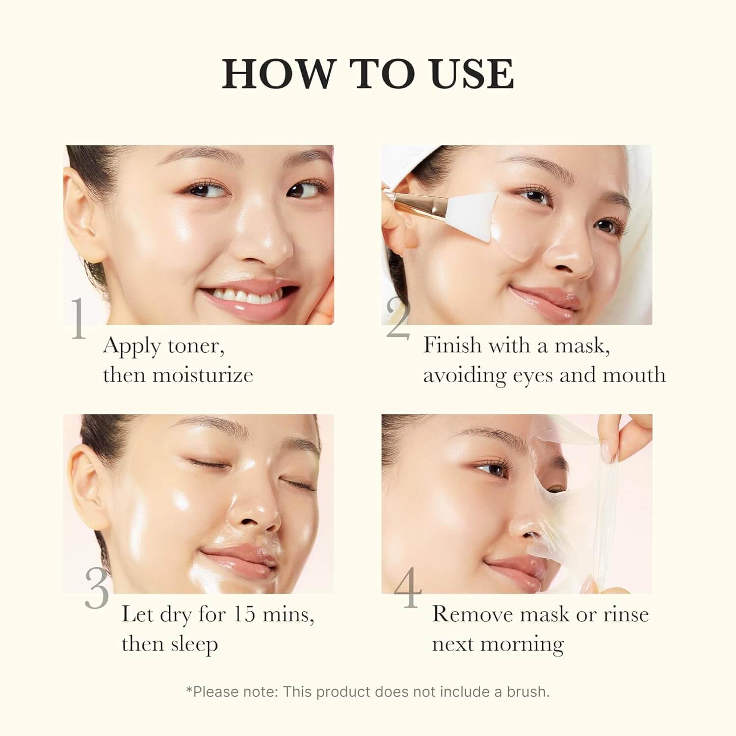 BrightMask™ – Übernacht-Peeling-Maske mit Kollagen, Kurkuma & Kojicsäure für strahlende Haut [50 % Rabatt]