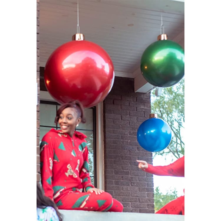 MerrySphere Aufblasbare Weihnachtskugel mit LED – Wetterfest & Wiederverwendbar