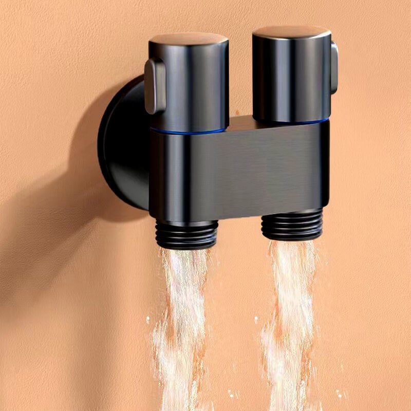 Doublevalve™ – Wasserzufuhr mit mattschwarzem Finish [50% Rabatt]