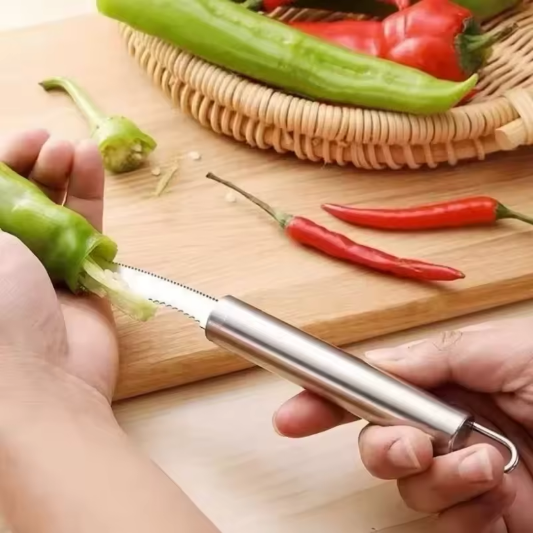 SliceCore™ – Paprika-Entkerner & Samenentferner für müheloses Schneiden [50 % Rabatt]