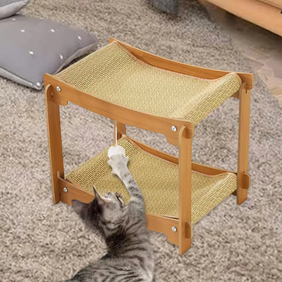 PawVilla™ – 2-stöckiger Katzenkratzbaum, luxuriöser Ruheplatz & stilvolles Kratzmöbel für Katzen [50 % Rabatt]