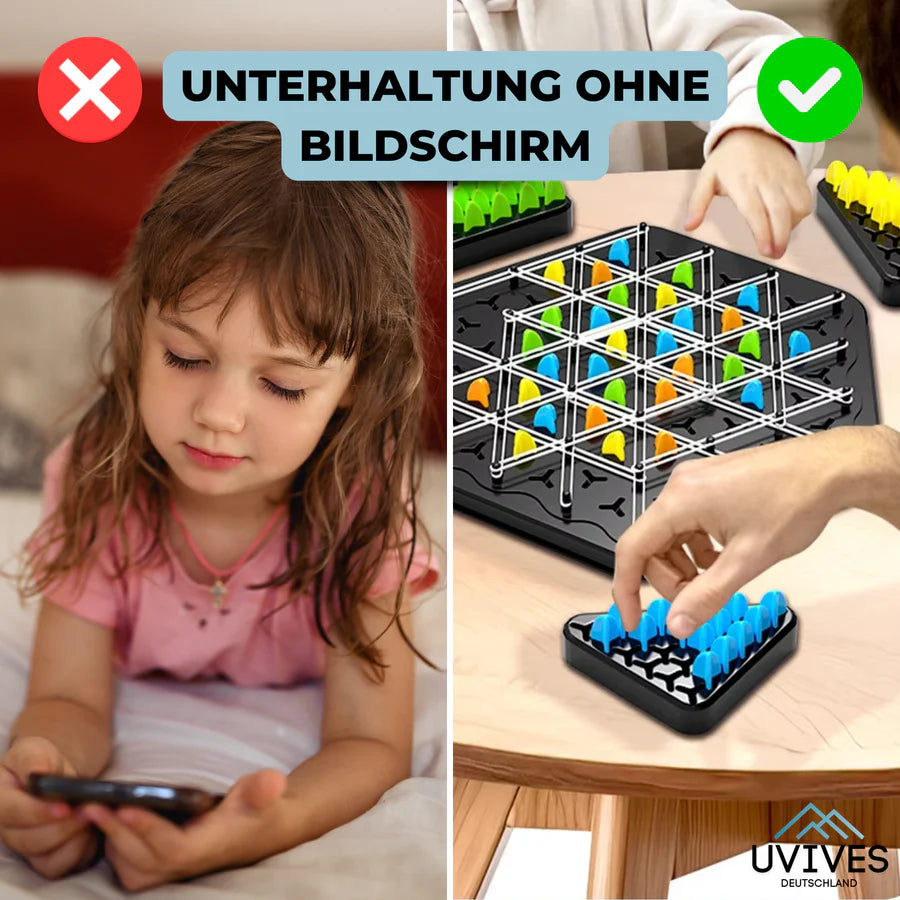 KnotLogic™ – Strategisches Ketten-Dreieck-Schach-Brettspiel | 50% Rabatt