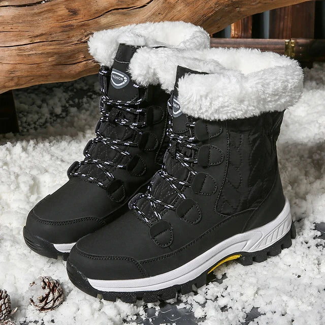 Modische Damen Schneestiefel mit Warmfutter & rutschfester Sohle