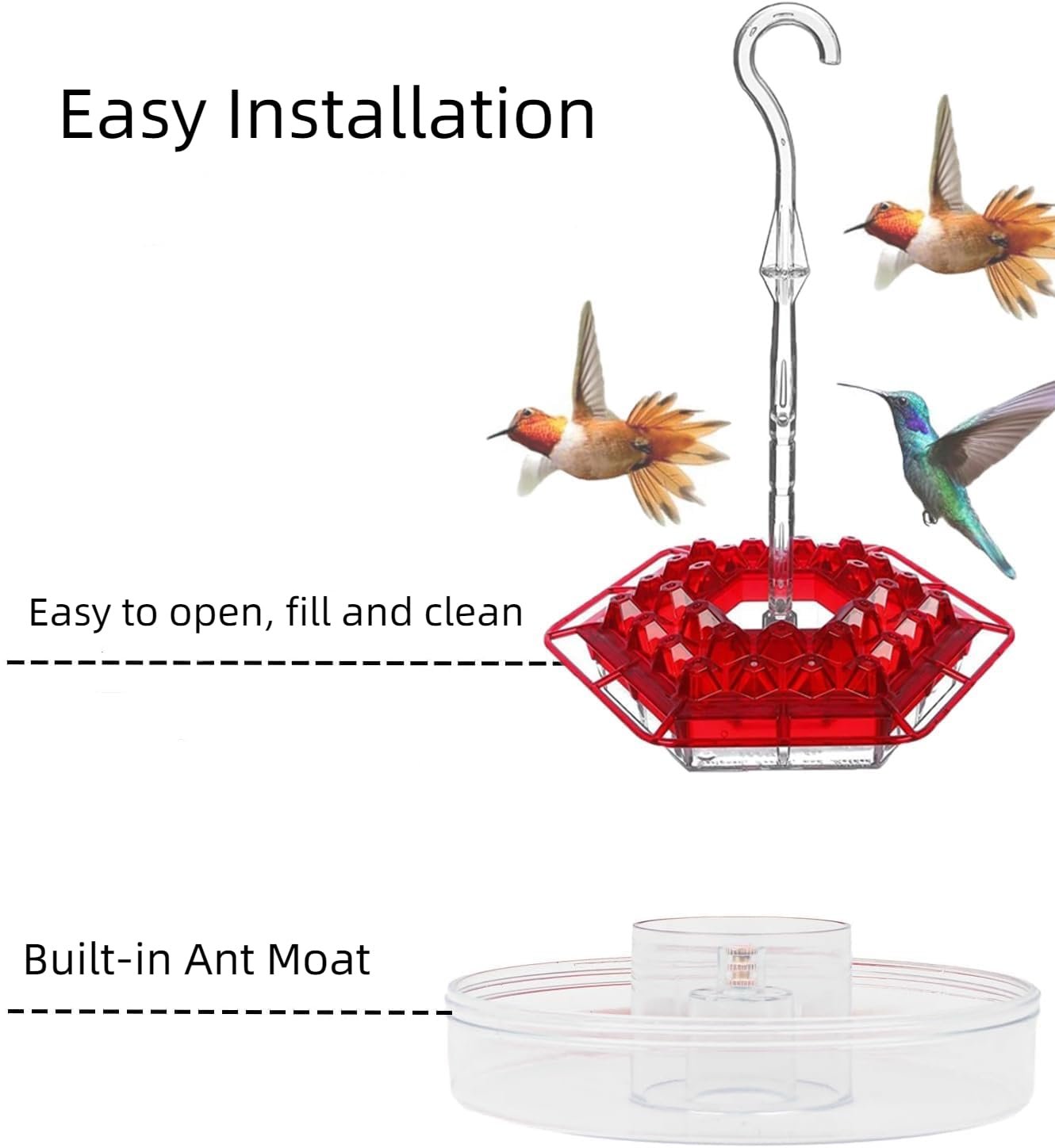 SkySip™ - Charmante hängende Kolibri-Futterstelle für draußen [50% Rabatt]
