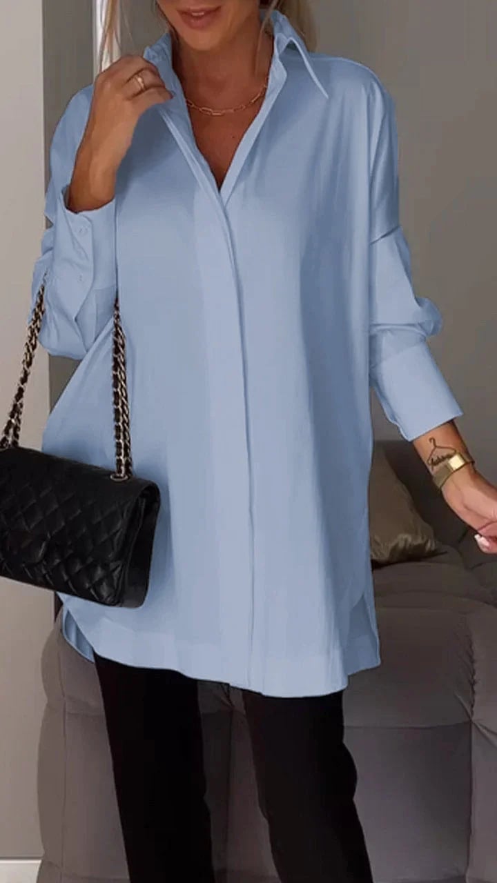 Hillary™ - Lange polo blouse [50% Rabatt]
