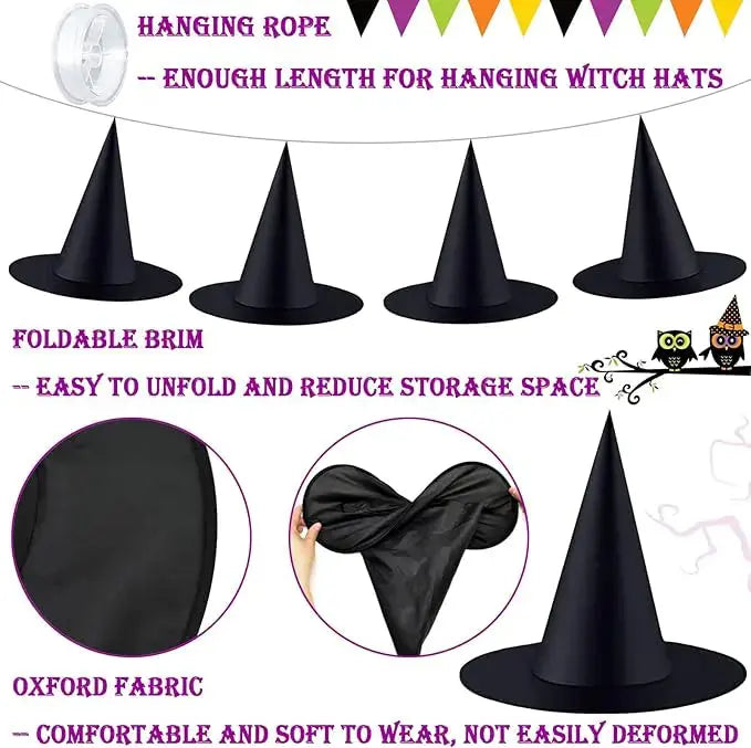 Hexenhüte™ – Unvergessliche Gruselstimmung für Halloween & Party [6 + 6 Gratis]