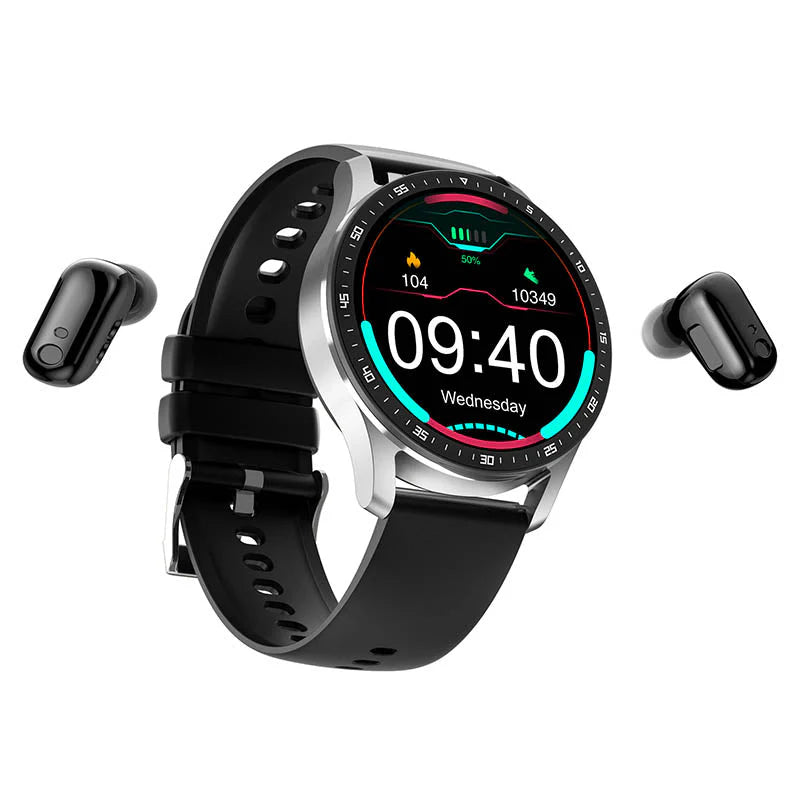 SyncFit™ – Smartwatch mit Eingebauten Kabellosen Ohrstöpseln | 50% Rabatt