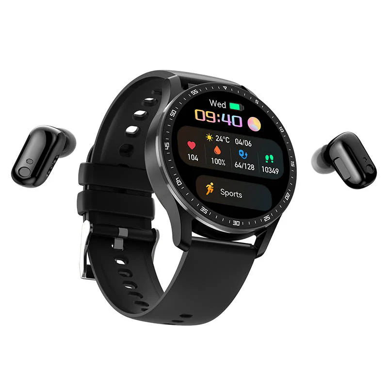 SyncFit™ – Smartwatch mit Eingebauten Kabellosen Ohrstöpseln | 50% Rabatt