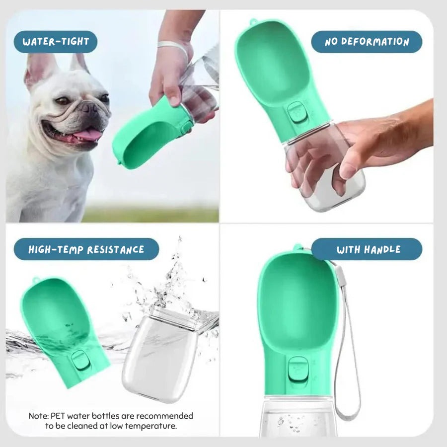 AquaTravel™ – Tragbarer Hundenapf mit Wasserflasche | 50% Rabatt