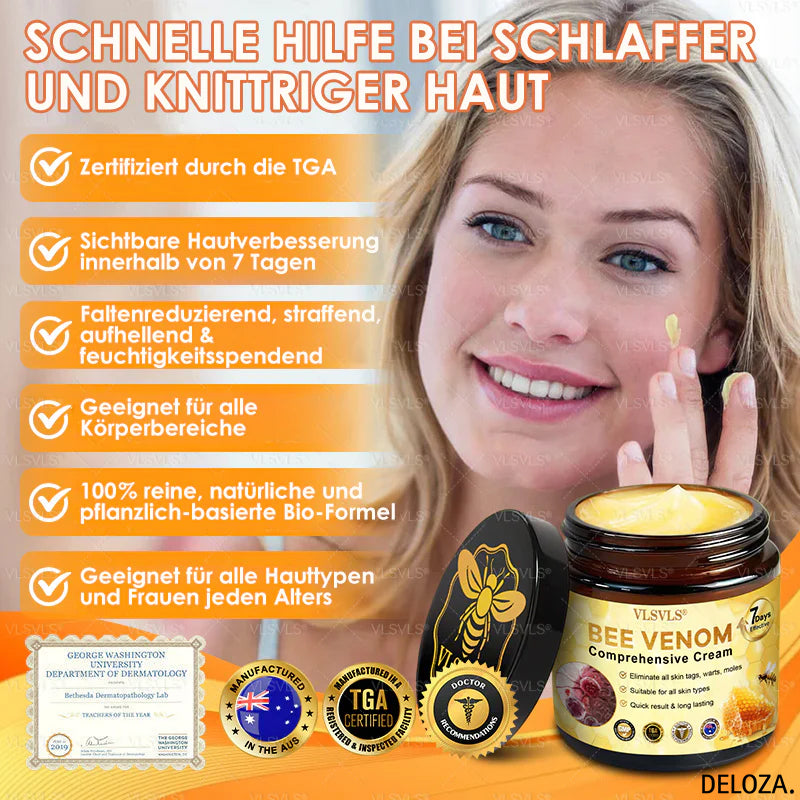 VenomCream™ – Straffende Anti-Aging-Creme mit Bienengift-Peptiden [1 + 1 Gratis]