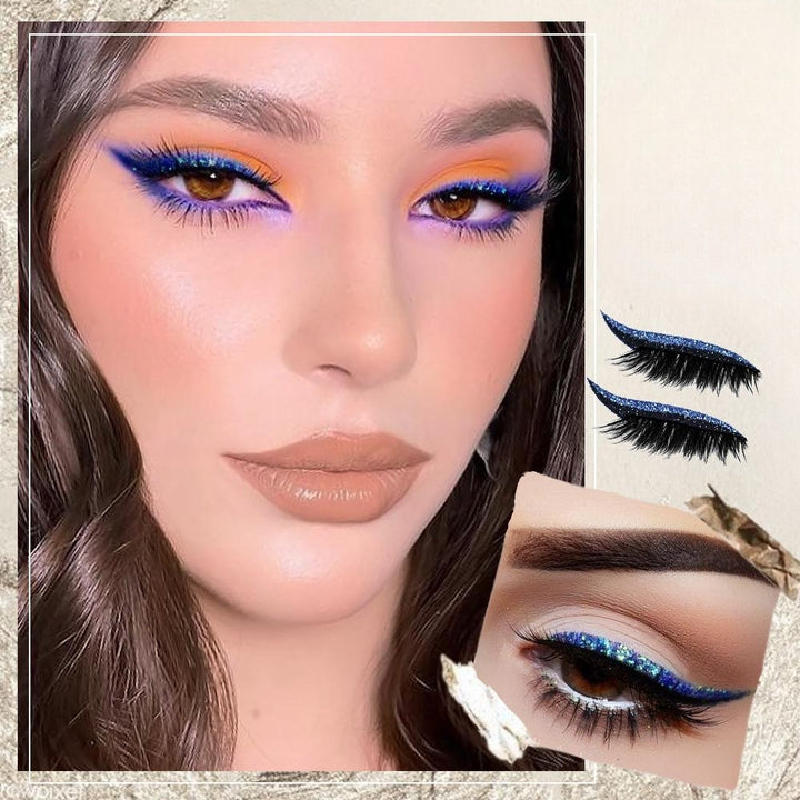 GlitzGrip™ – Wiederverwendbare, praktische und einfach anzubringende Wimpern Eyeliner-Aufkleber [50% Rabatt]