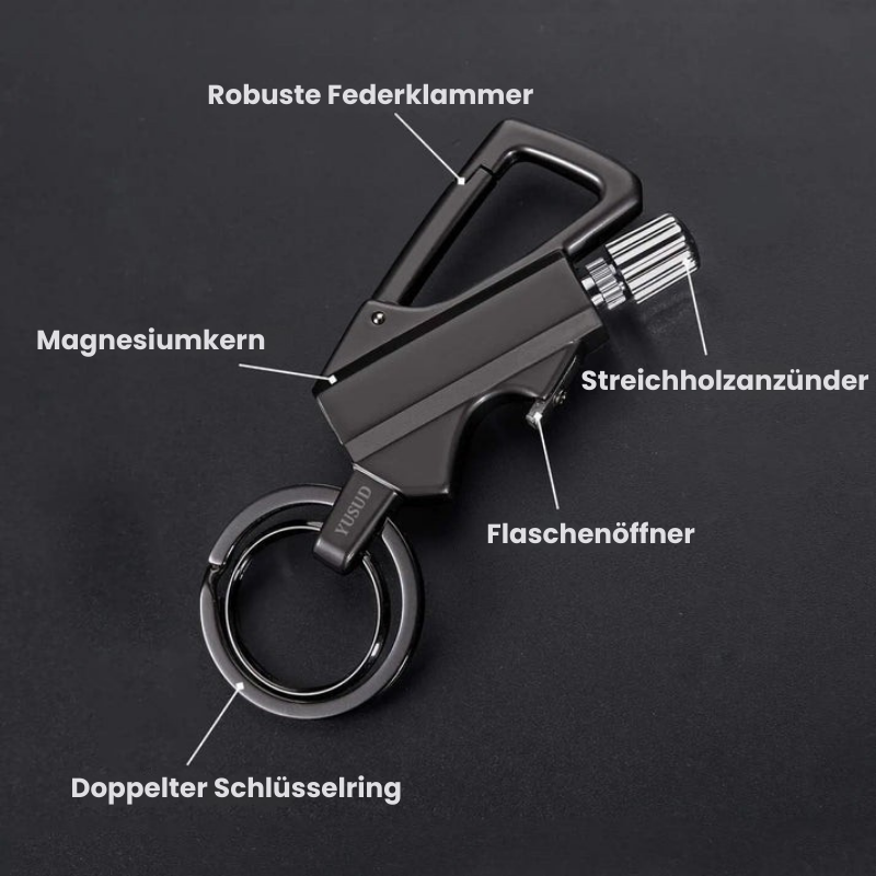 FireNix™ – Winddichtes Feuerzeug & Praktischer Schlüsselanhänger Set [1 + 1 Gratis]