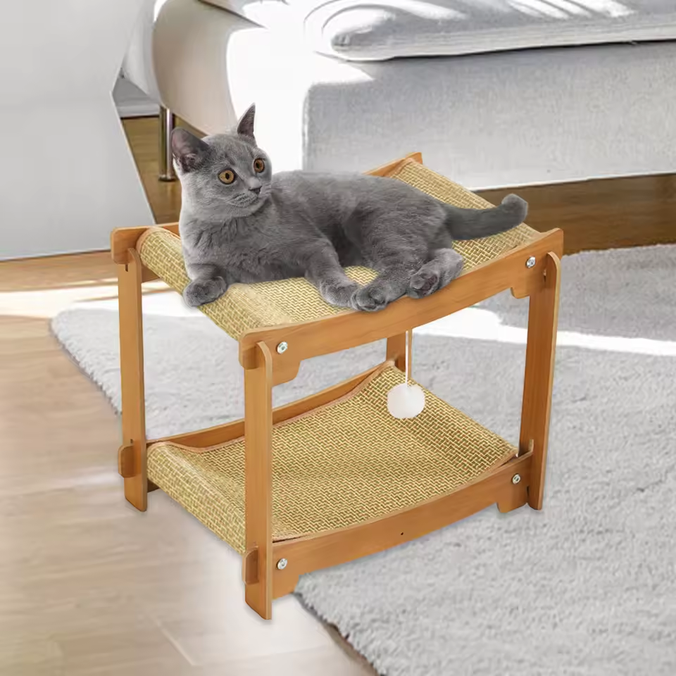 PawVilla™ – 2-stöckiger Katzenkratzbaum, luxuriöser Ruheplatz & stilvolles Kratzmöbel für Katzen [50 % Rabatt]