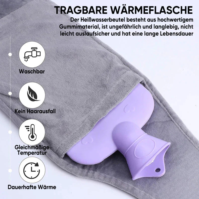 CozyTherm™ – Wiederbefüllbare Plüsch-Wärmflasche mit Hüftpolsterung | 50% Rabatt