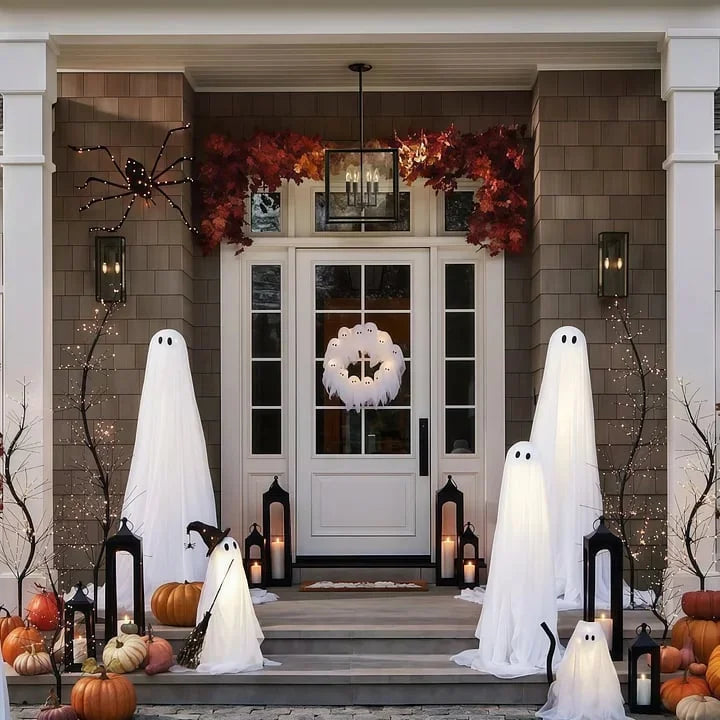 GhostsWreath™ – Gruseliges Halloween-Dekor für Türen & Wände [50% Rabatt]